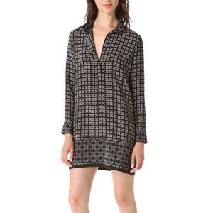 Vince Border Print Shift Dress - Size 2